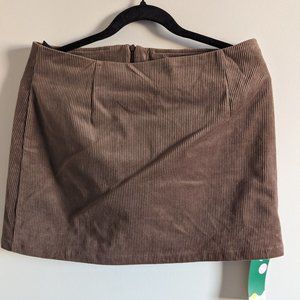 Corduroy Skirt with built in shorts- Brown